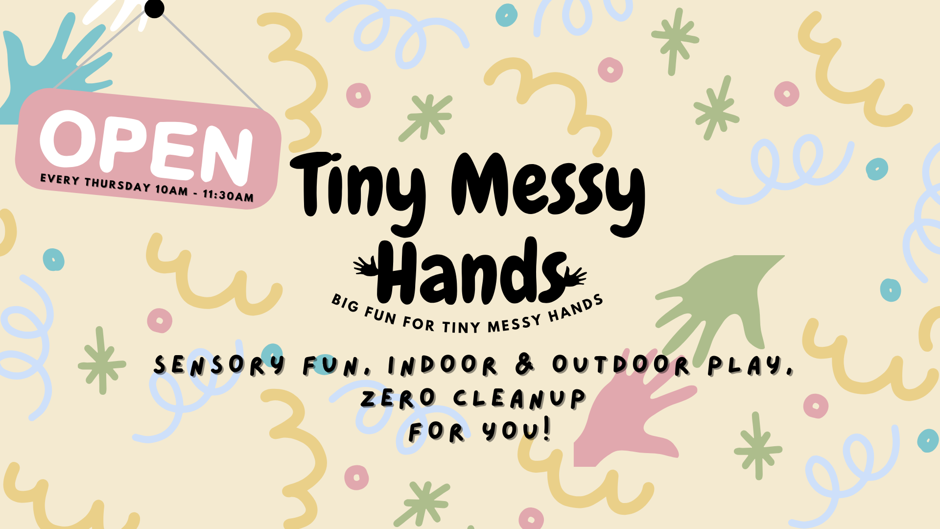 Tiny Messy Hands Petts Wood banner Sensory