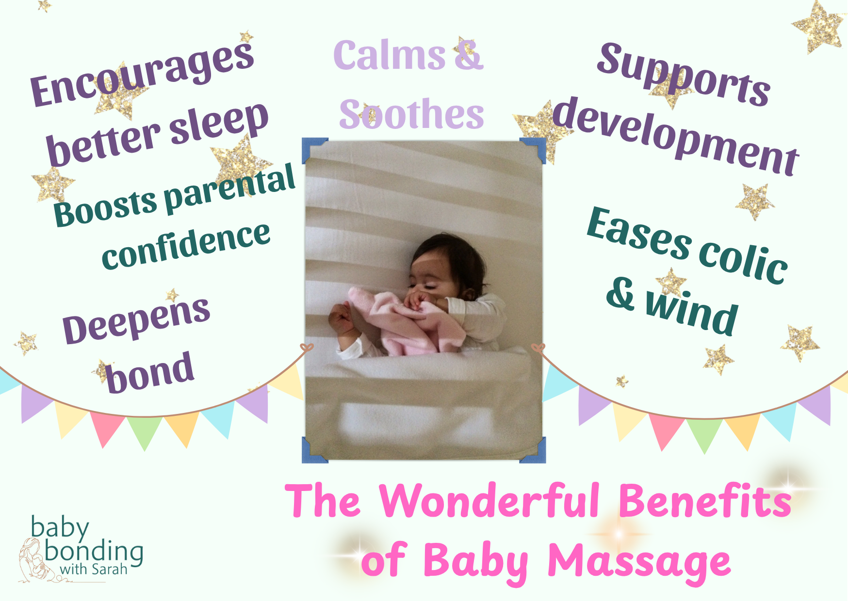 Baby Bonding With Sarah Winchmore Hill banner Baby Massage
