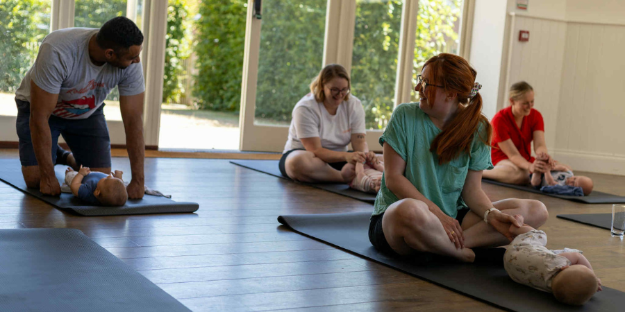 Yogi Littles Newbury banner Baby Yoga