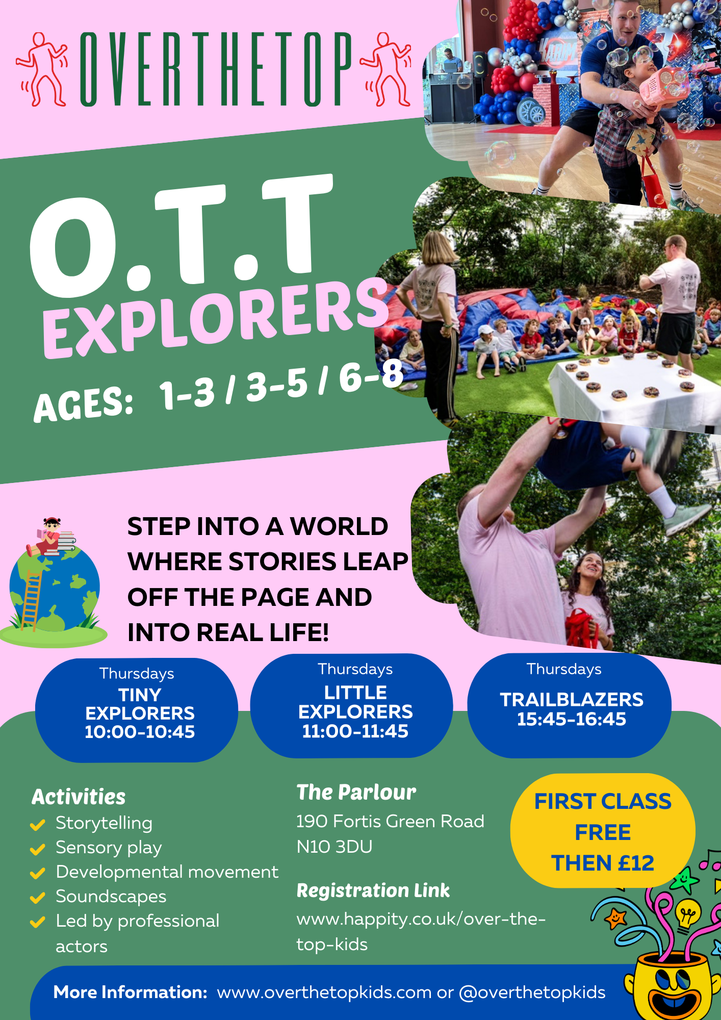 Over the Top Kids Haringey banner Sensory