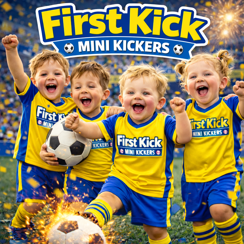 First Kick Mini Kickers First Kick Mini Kickers banner Toddler Football