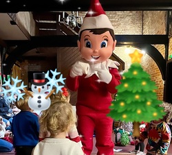 Jacqu'in the Box logo Christmas