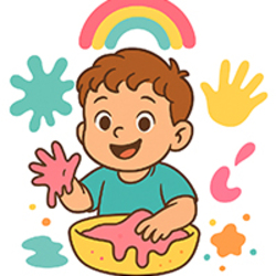 Little Buds Messy Play logo Sensory
