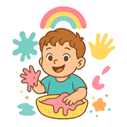 Little Buds Messy Play logo Sensory