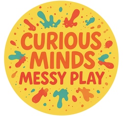 Curious Minds Messy Play logo Christmas