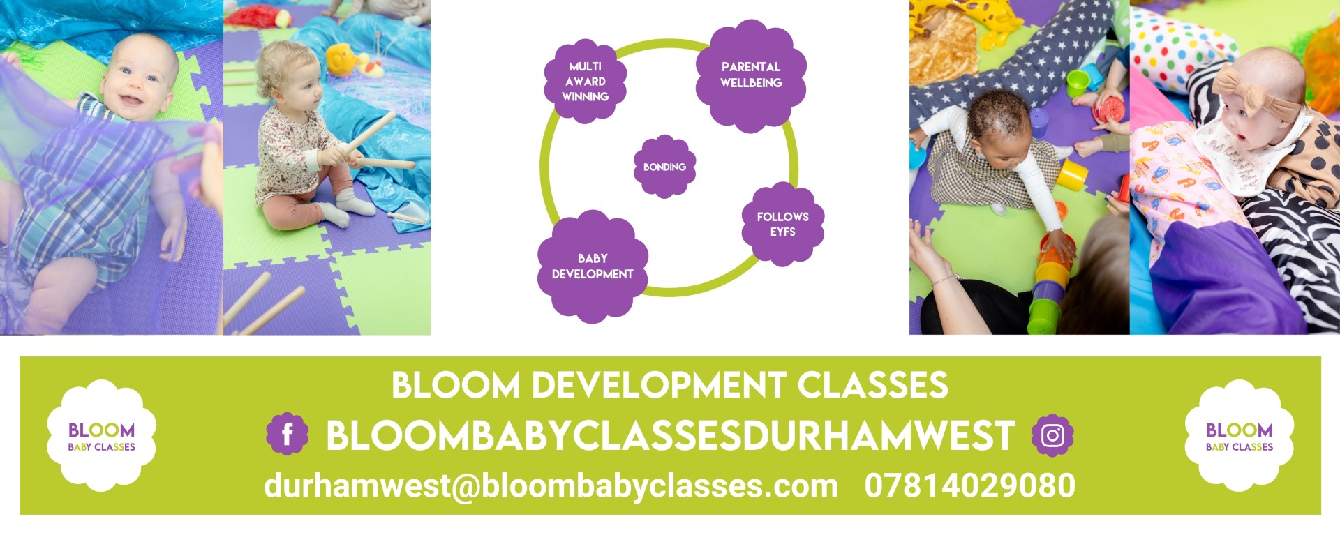 Bloom Bloom Baby Classes Durham West banner Sensory
