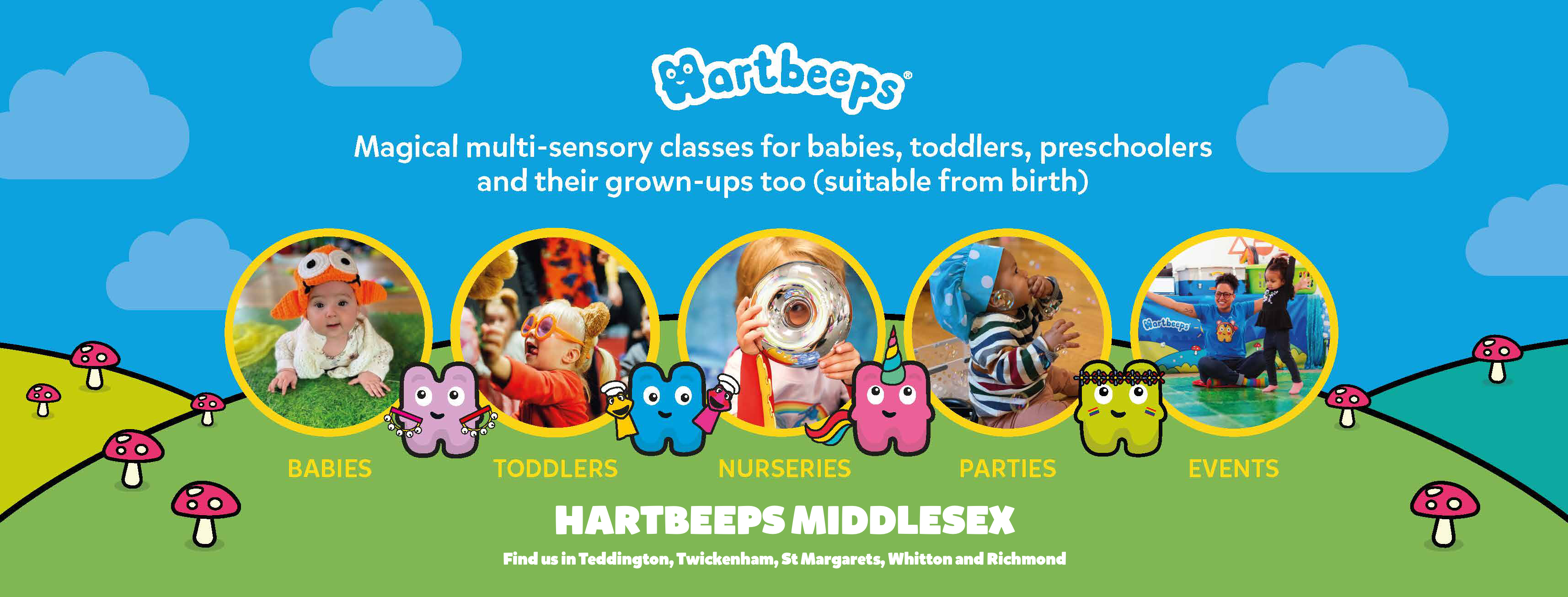 Hartbeeps Middlesex banner Baby Massage
